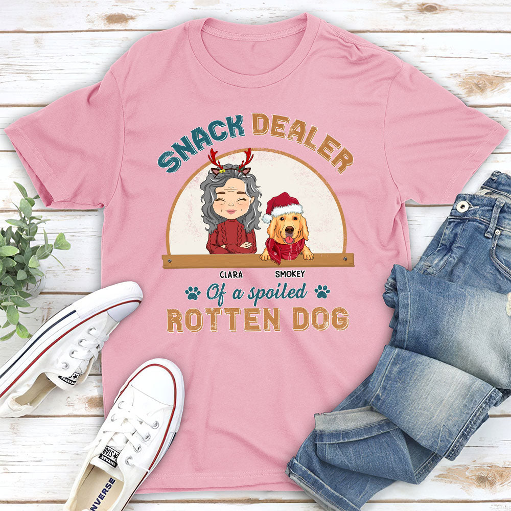 Personalized Custom Unisex 5.3 oz Snack Dealer Of Dog T-shirt