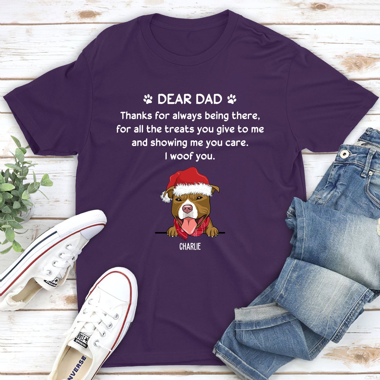 Unique Personalized Thank You Dog Mom/Dad Unisex T-shirt - Ideal Gift for Pet Lovers