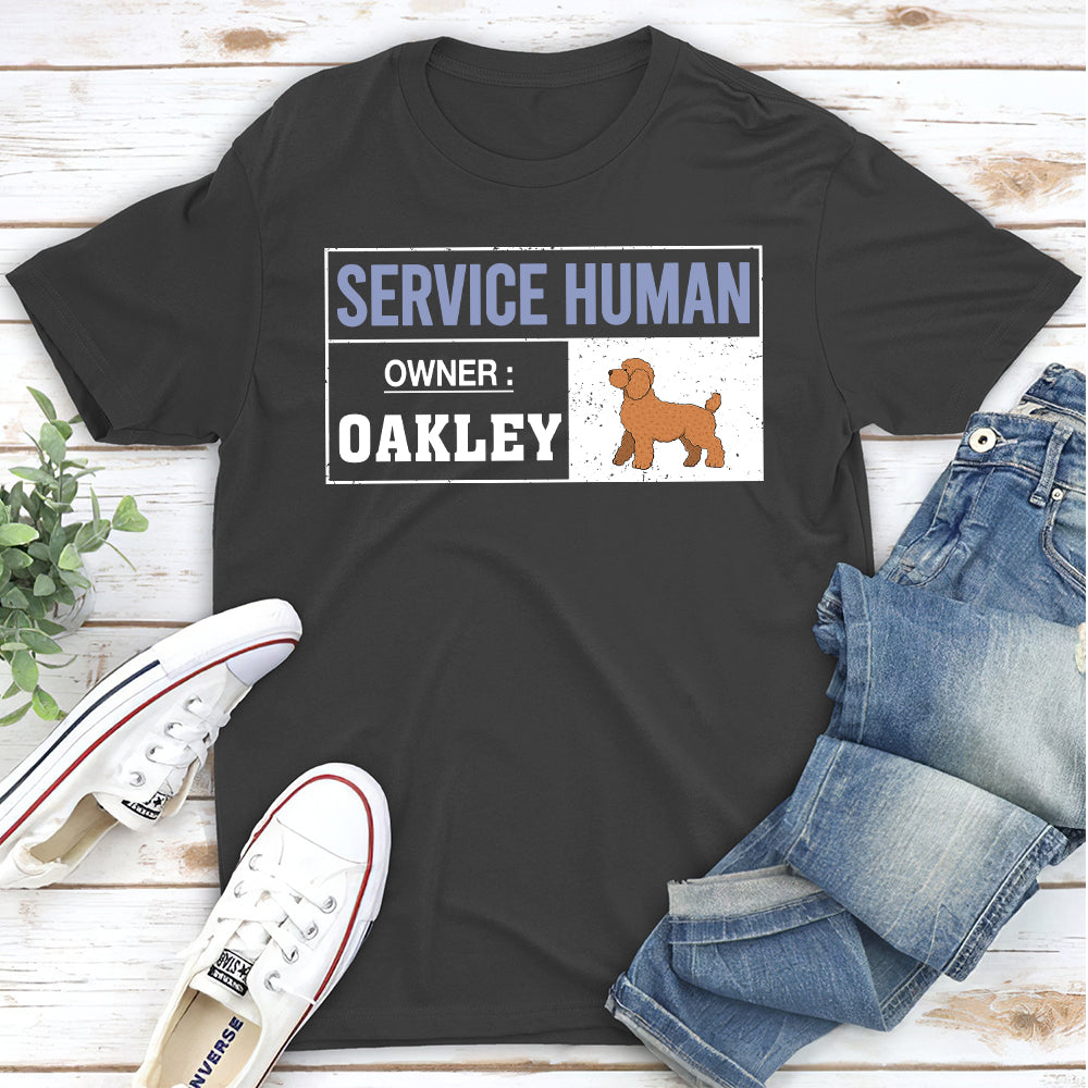 Service Human Since - Personalized Custom Unisex 5.3 oz T-shirt for Pet Lovers
