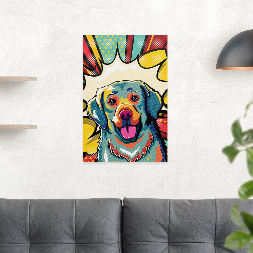 Stunning Golden Retriever Pop Art 2 Poster - Ideal Wall Decor