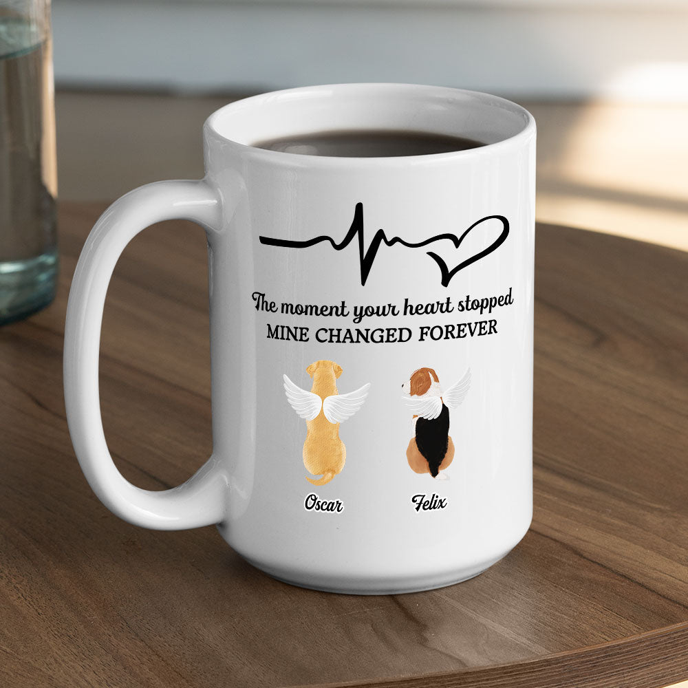 The Moment Your Heart Stopped - Personalized Custom Ceramic Coffee Mug for Pet Lovers (11oz & 15oz Sizes)