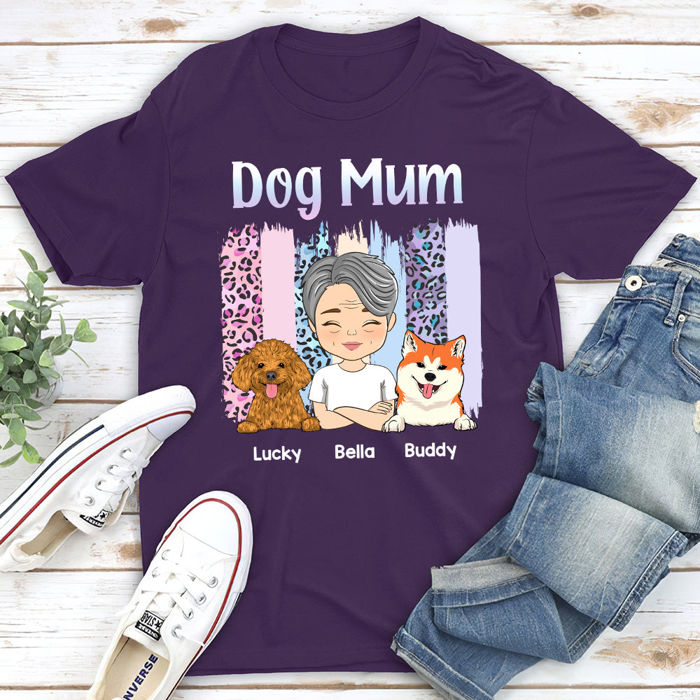 Dog Mom 4 - Stylish Personalized Custom Unisex 5.3 oz T-shirt