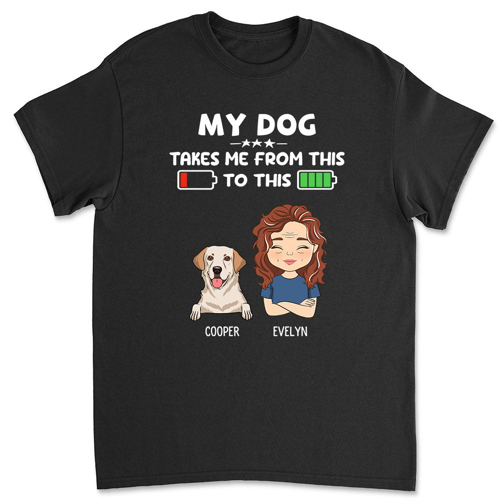 Personalized Custom Unisex Battery-themed T-shirt - Ideal Gift for Pet Lovers