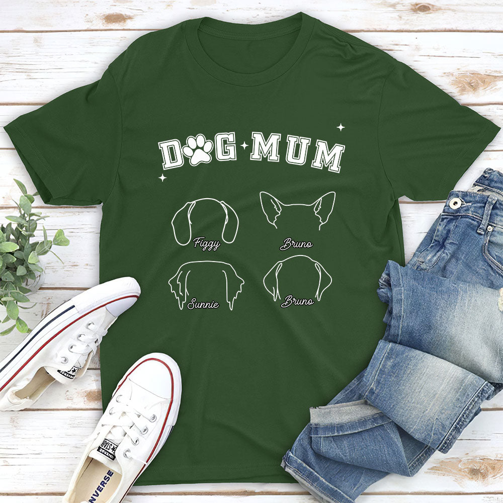 Dog Dad Mom Line - Personalized Custom Unisex 5.3 oz T-shirt for Pet Lovers