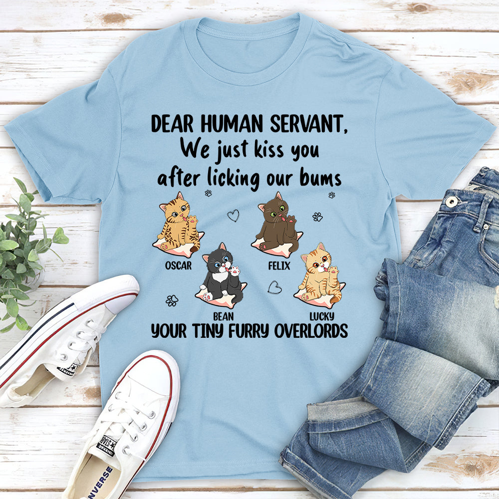 Licking My Bum - Personalized Custom Unisex 5.3 oz T-shirt for Pet Lovers