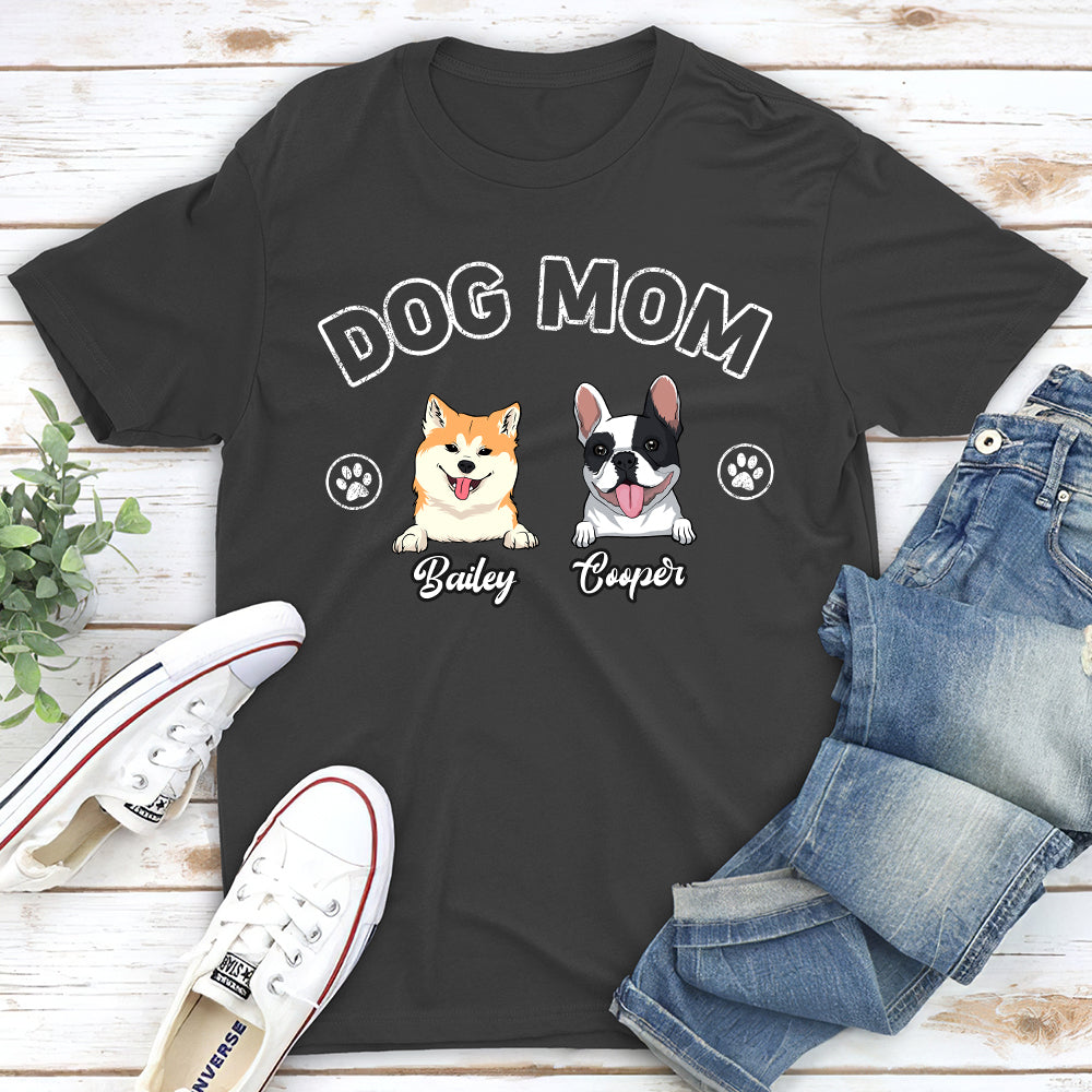 Dog Dad Mom Personalized Custom Unisex 5.3 oz Heavy Cotton T-Shirt - Perfect Gift for Pet Lovers