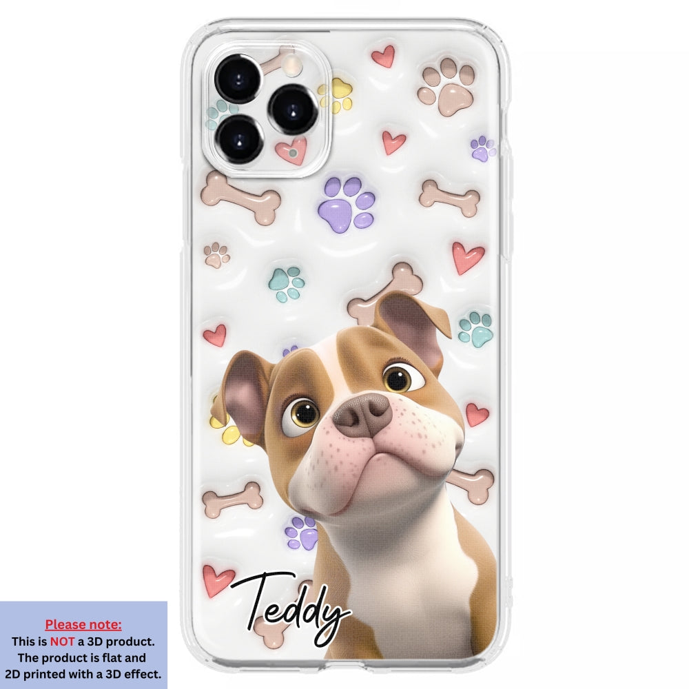 Adorable Baby Dogs - Personalized Custom 3D Inflated Effect Phone Case for Stylish Protection