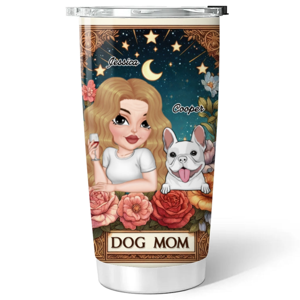 Best Dog Mom Ever Personalized Custom Tarot Design 20oz Stainless Steel Tumbler