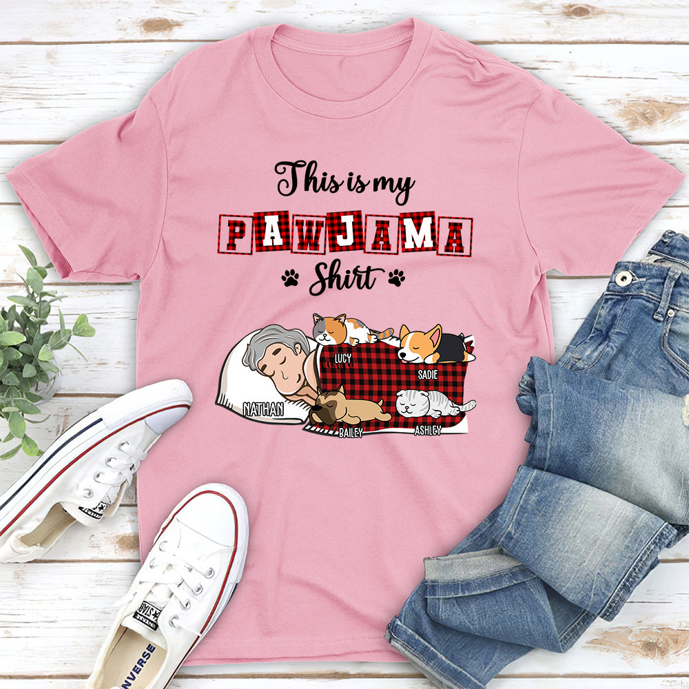 My Sleepshirt Ver Pet 2 - Personalized Custom Unisex 5.3 oz T-Shirt for Pet Lovers