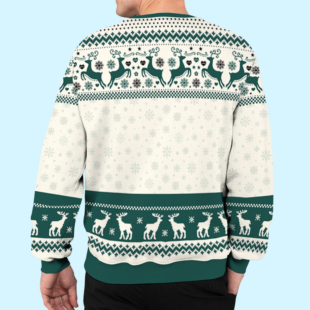Merry Woofmas Pawlidays - Exclusive Personalized Custom All-Over-Print Unisex Sweatshirt for Pet Lovers