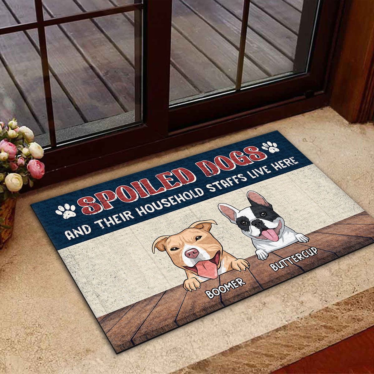 Spoiled Dog - Personalized Custom Doormat with Your Pet's Picture in Multiple Sizes