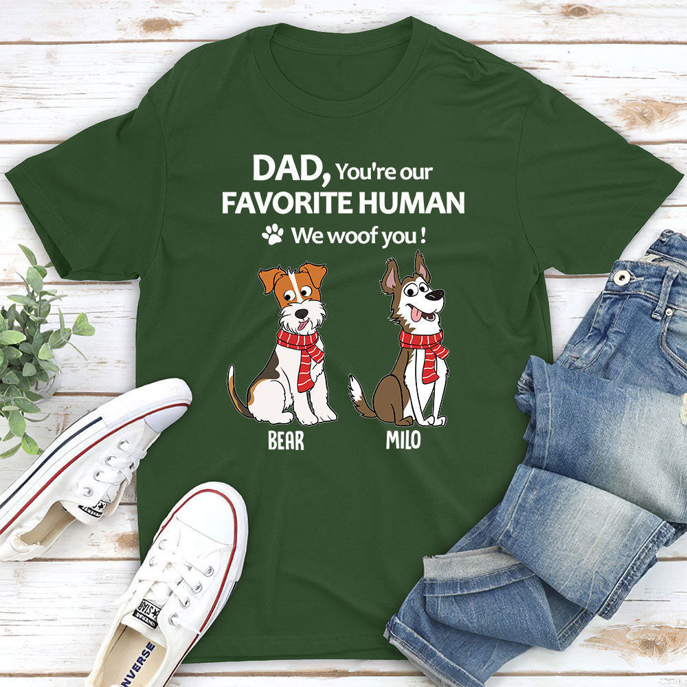 To My Favorite Human - Personalized Custom Unisex 5.3 oz T-shirt for Pet Lovers
