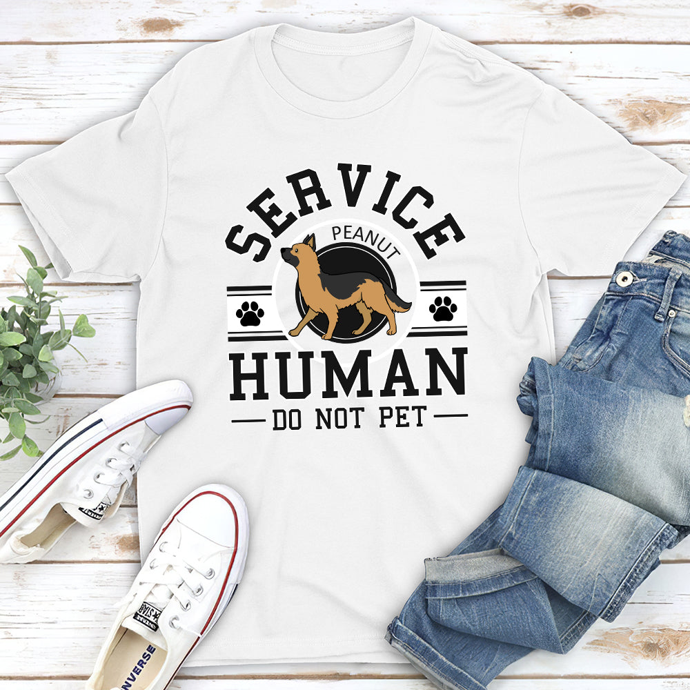 Service Human Logo - Personalized Custom Premium Men's 4.2 oz T-shirt for Pet Lovers