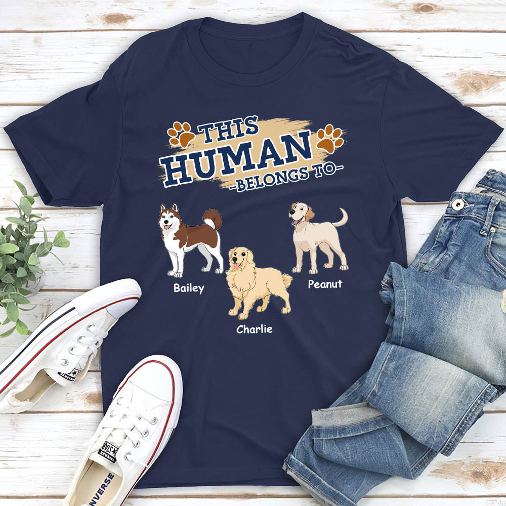 This Human 2 - Customizable Personalized Unisex 5.3 oz T-shirt for Pet Lovers