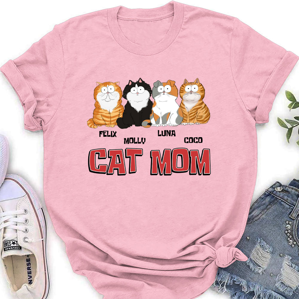 Red Cat Mom - Exquisitely Personalized Custom Women's T-shirt for Pet Lovers
