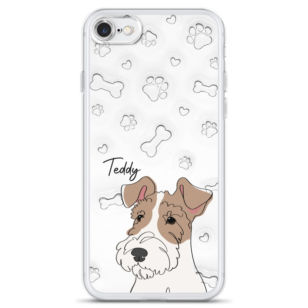 Dog Line - Exclusively Personalized Custom 3D Inflated Effect Phone Case for a Fashionable Look