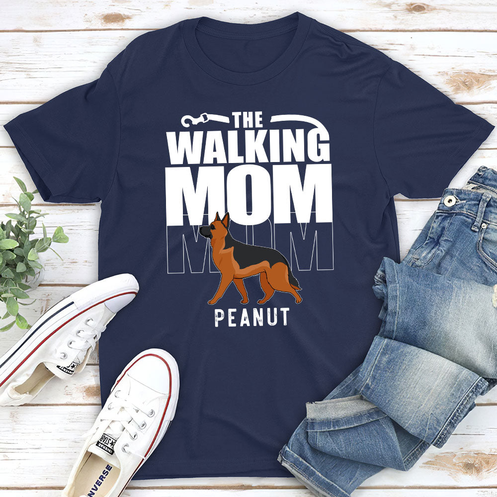 Personalized Custom Premium Walking Dad/Mom T-shirt - Ideal Gift for Pet Lovers