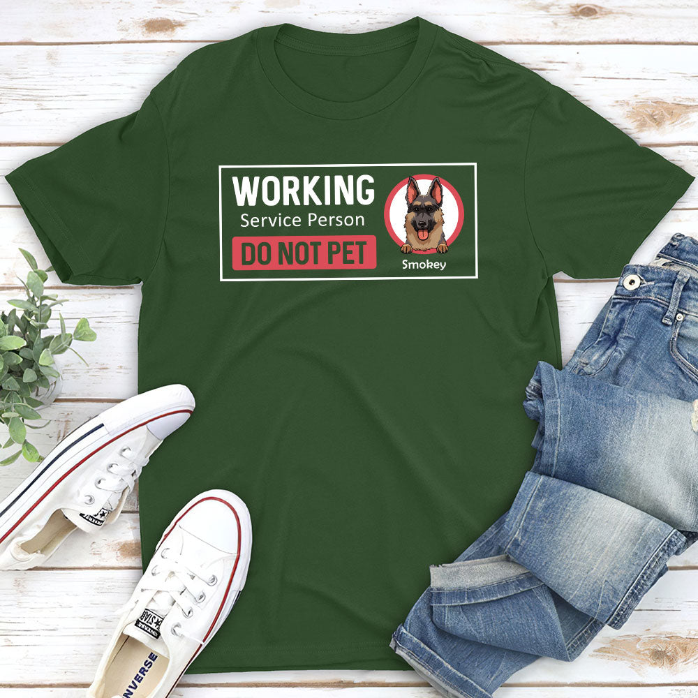Personalized Custom Unisex Working Service Person T-shirt - Ideal Gift for Pet Lovers