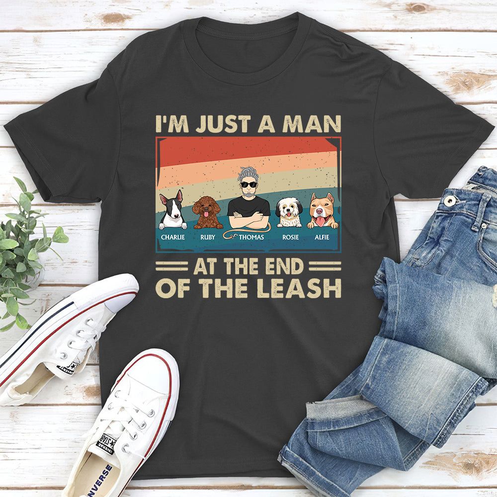 Dog Dad Personalized Custom Unisex Heavy Cotton 5.3 oz The Leash T-shirt