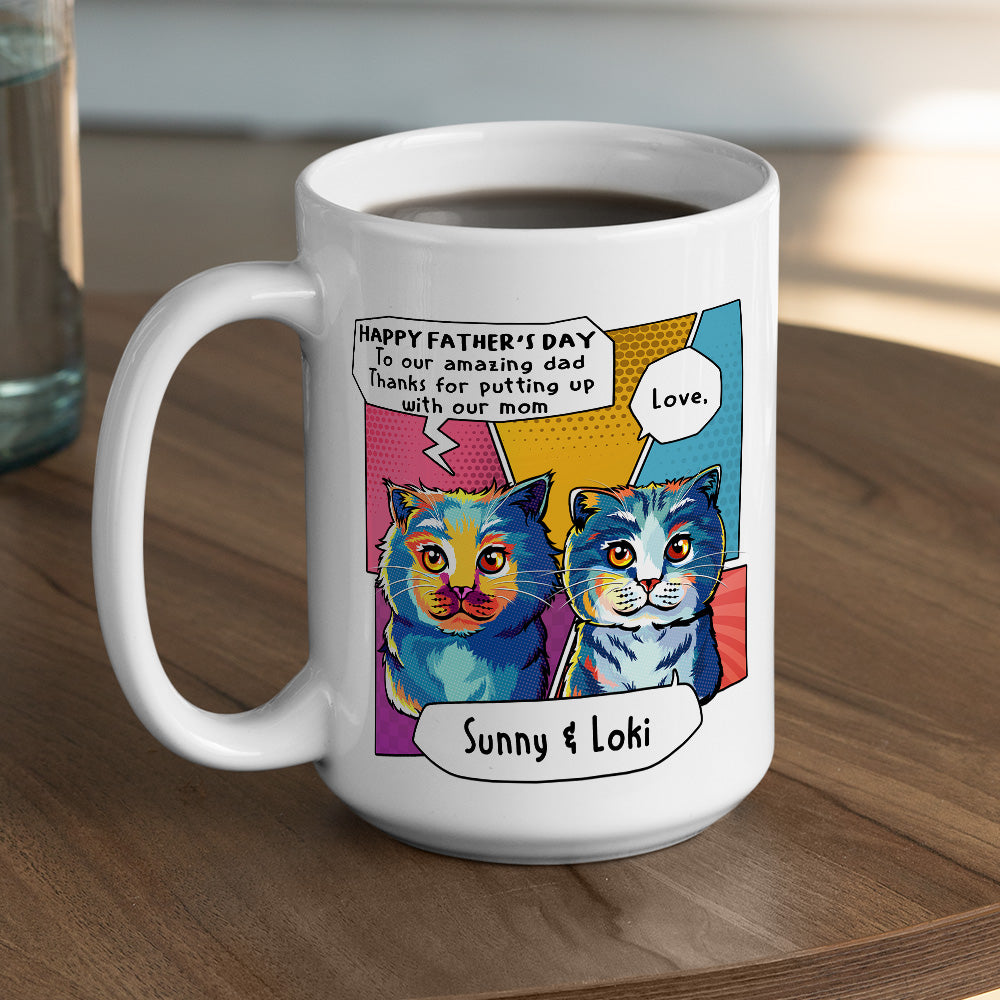 Incredibly Customizable Personalized Cat Dad Coffee Mug