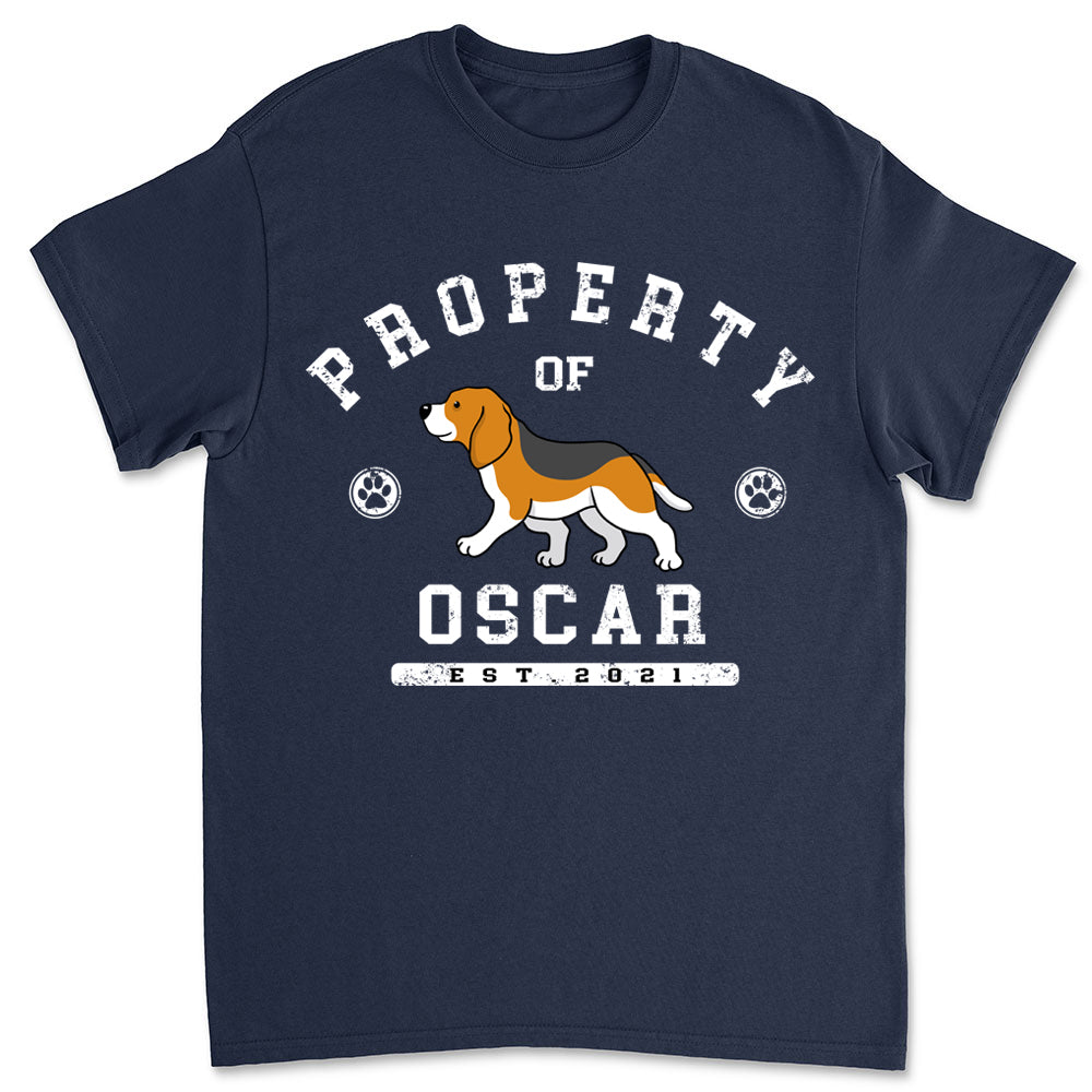 Dog Property - Personalized Custom Unisex 5.3 oz T-shirt for Pet Lovers