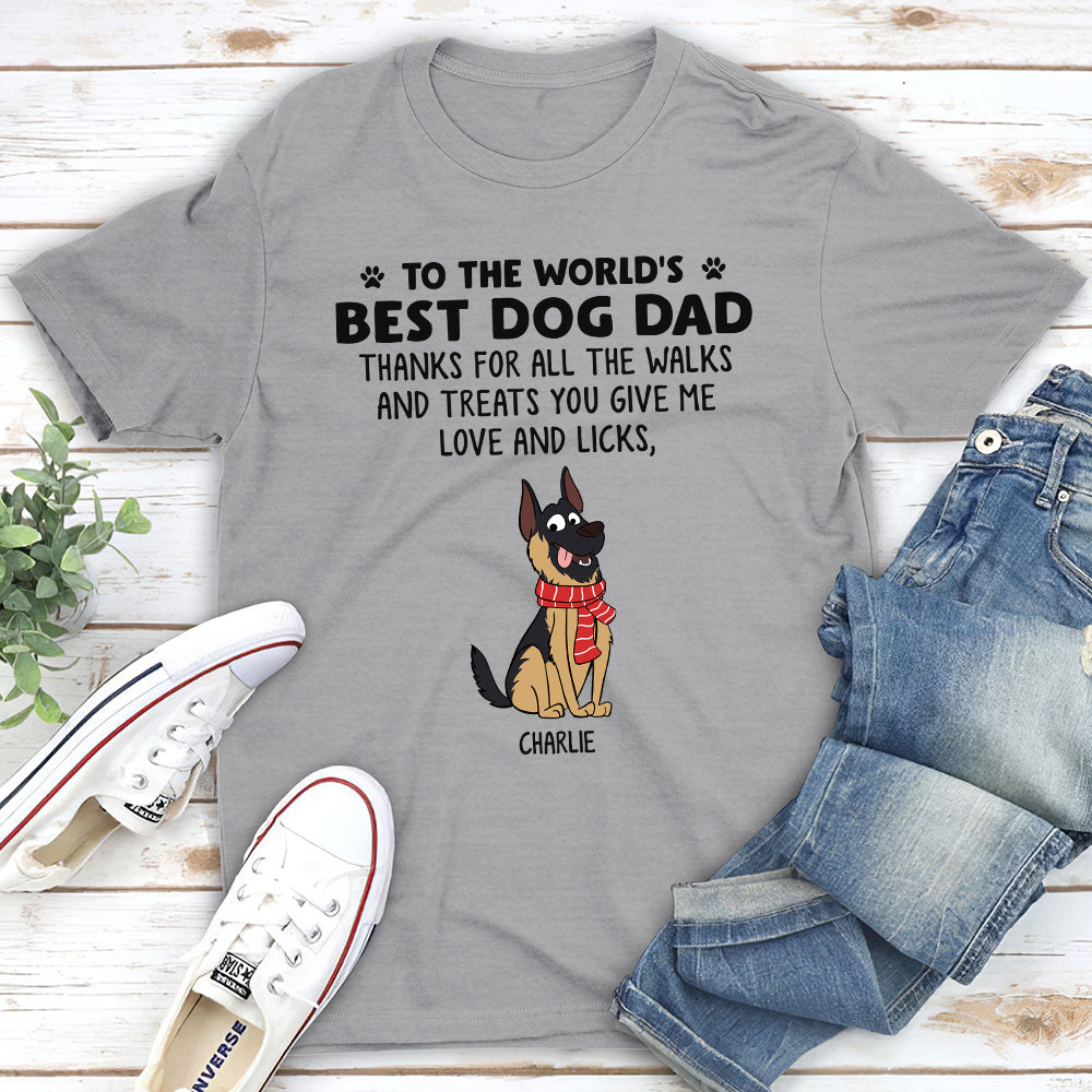 Love And Licks - Personalized Custom Unisex 5.3 oz T-shirt for Pet Lovers