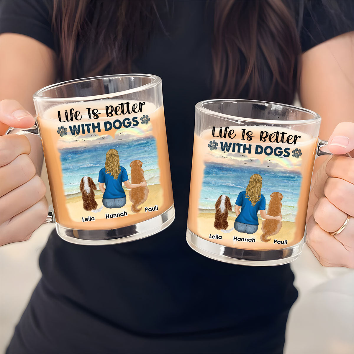 Unbreakable Bond - Exquisitely Personalized Custom Glass Mug with 11 oz Capacity