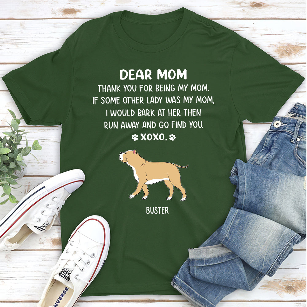 Dear Mom Xoxo 2 - Personalized Custom Unisex 5.3 oz T-shirt for Pet Lovers
