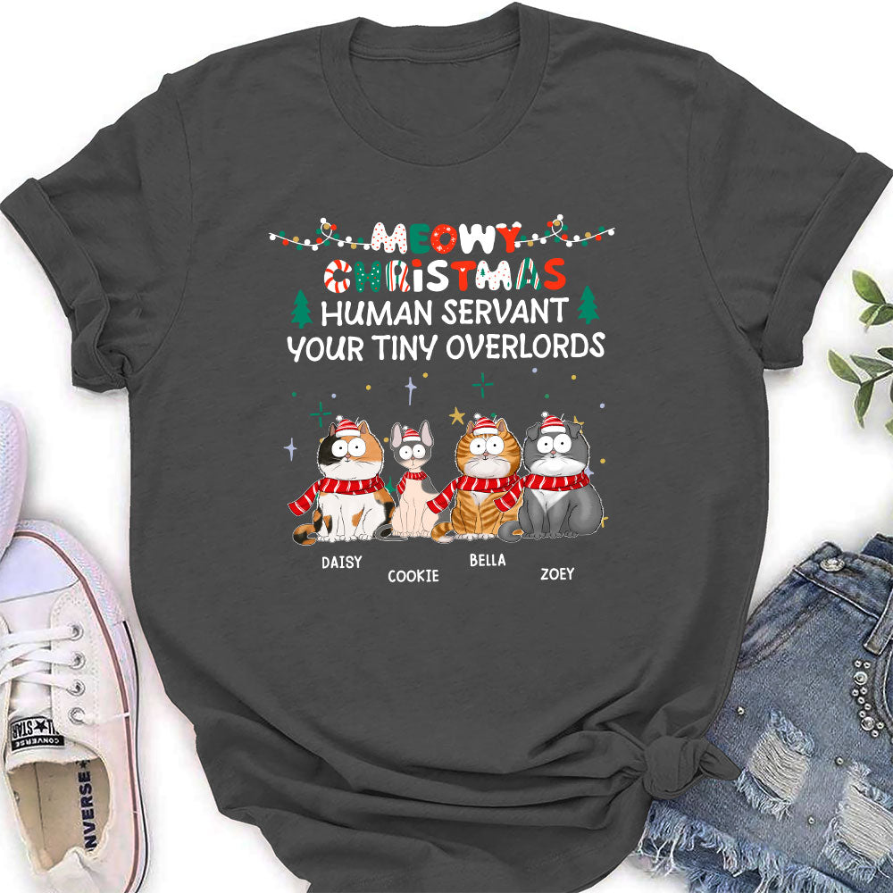 Meowy Christmas - Exquisite Personalized Custom Women's T-shirt for Pet Lovers