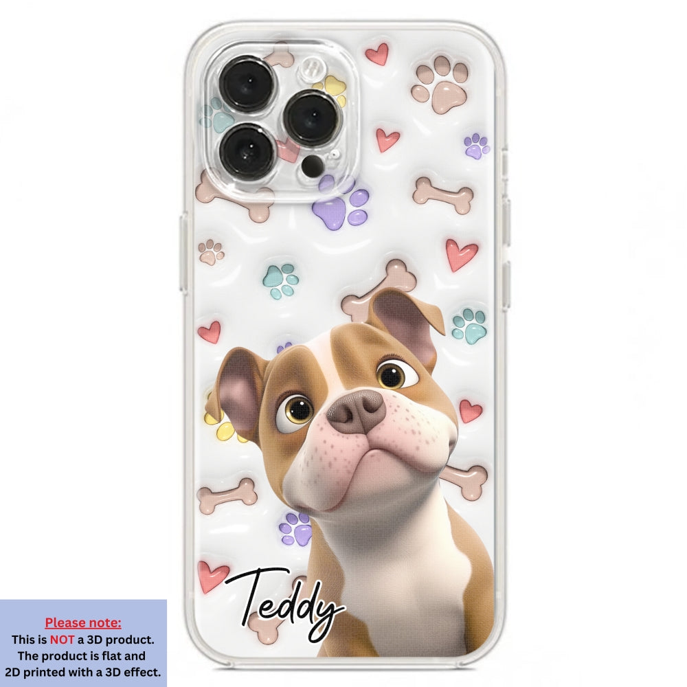 Adorable Baby Dogs - Personalized Custom 3D Inflated Effect Phone Case for Stylish Protection