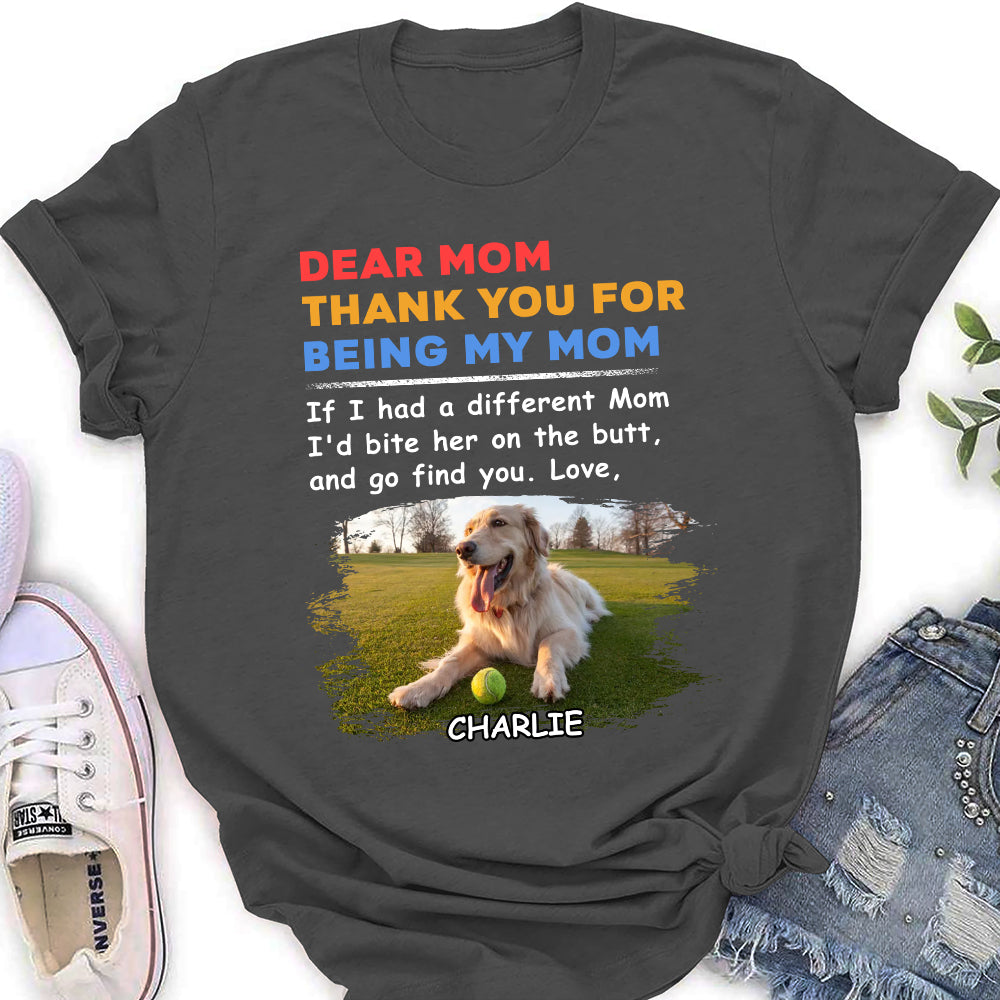 Bite The Butt 2 - Customizable Personalized Women's T-shirt for Pet Lovers
