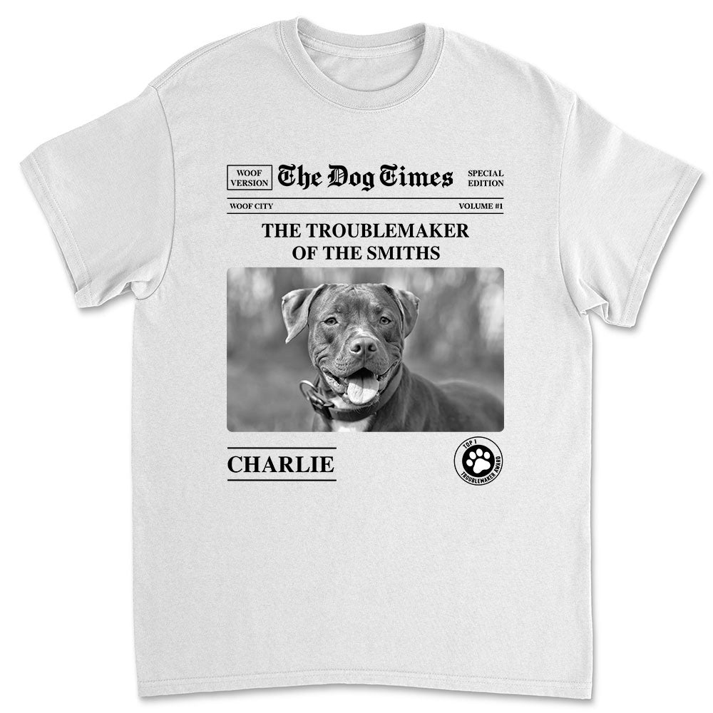 Troublemaker - Personalized Custom Unisex Heavy Cotton T-shirt for Pet Lovers