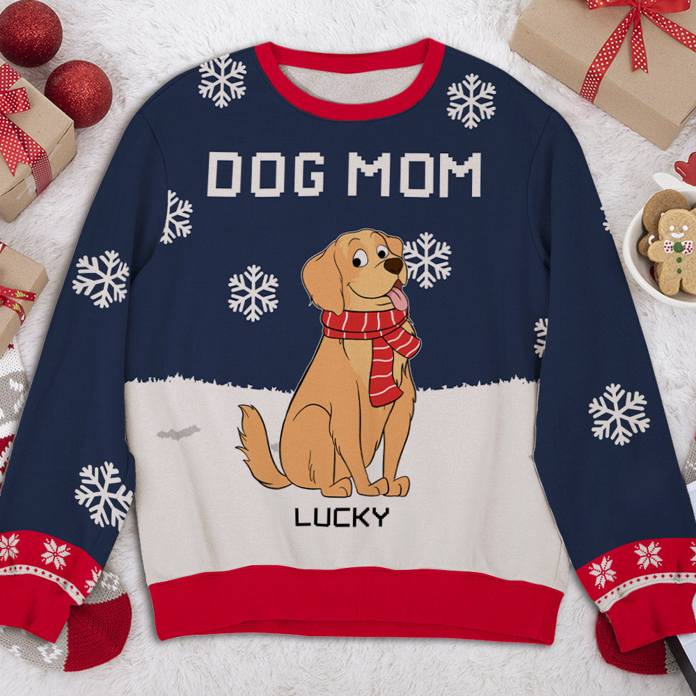 Pets In Winter - Personalized Custom All-Over-Print Unisex 8.8 oz Polyester Blend Sweatshirt
