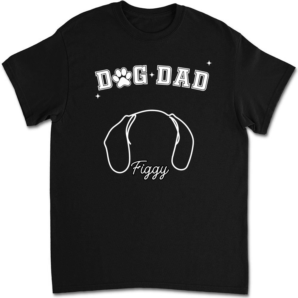 Dog Dad Mom Line - Personalized Custom Unisex 5.3 oz T-shirt for Pet Lovers