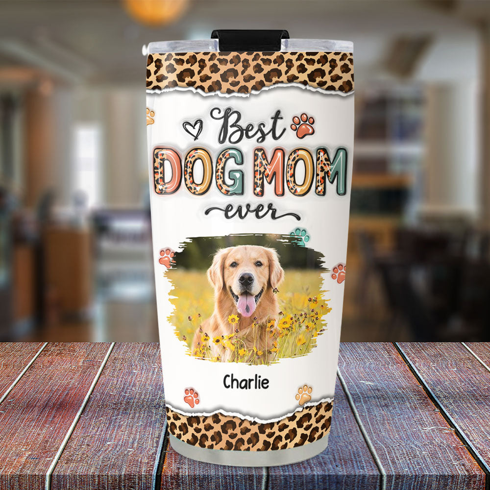 Best Mom Ever And Ever Personalized Custom 3D Inflated Effect Stainless Steel 20oz Tumbler for Ultimate Drink Insulation