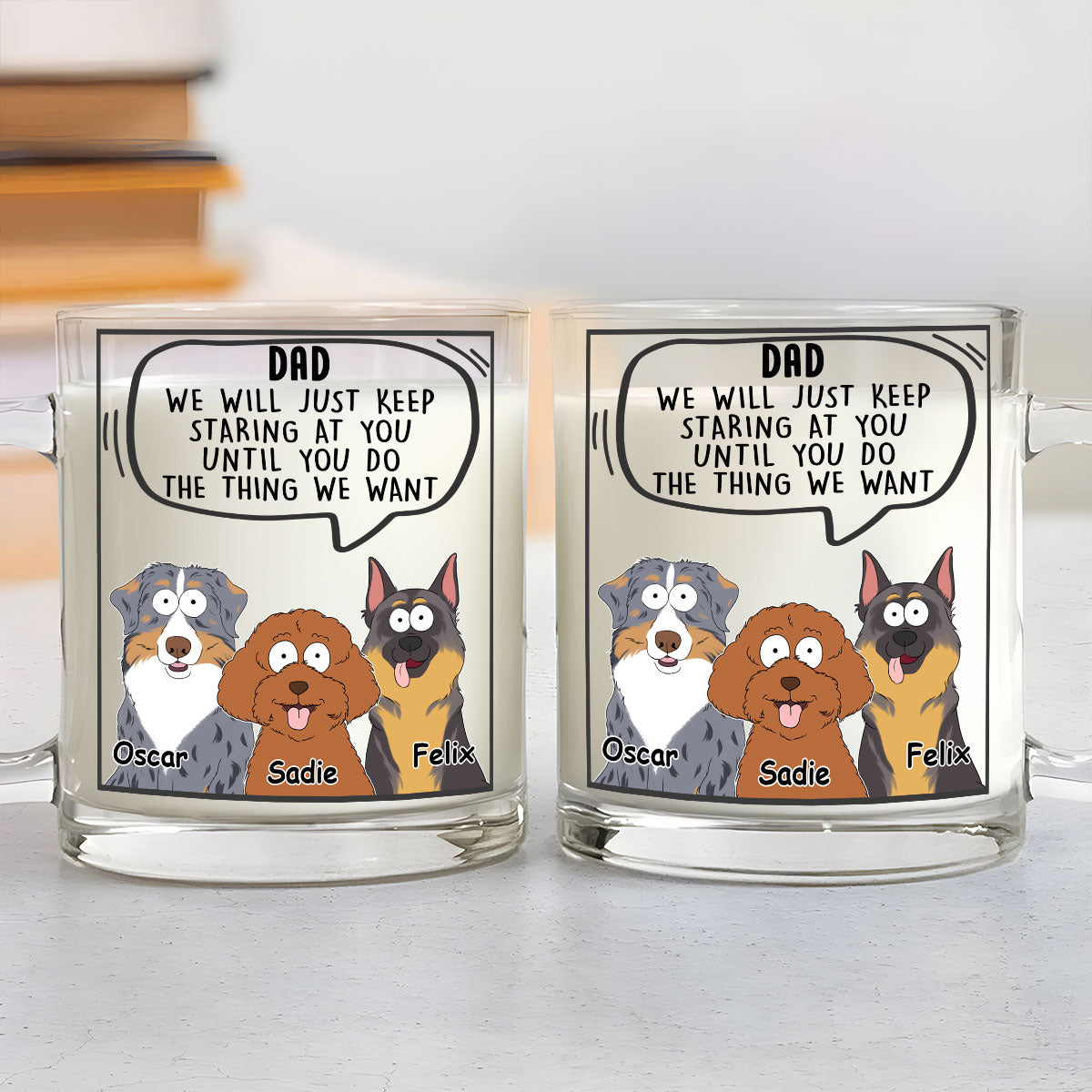 I Will Keep Staring At You - Exquisitely Personalized Custom Glass Mug for Memorable Moments