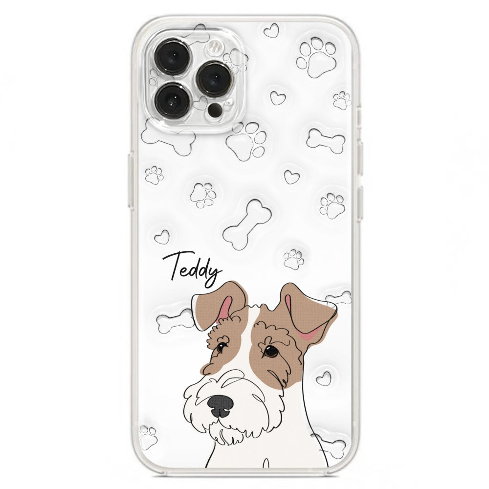 Dog Line - Exclusively Personalized Custom 3D Inflated Effect Phone Case for a Fashionable Look