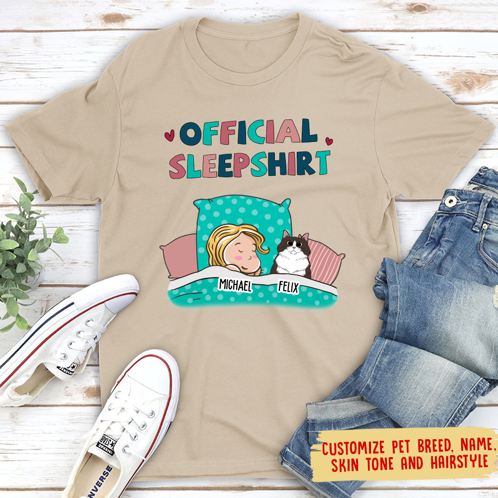 Personalized Custom Unisex Pet Official Sleepshirt - 5.3 oz Heavy Cotton T-shirt