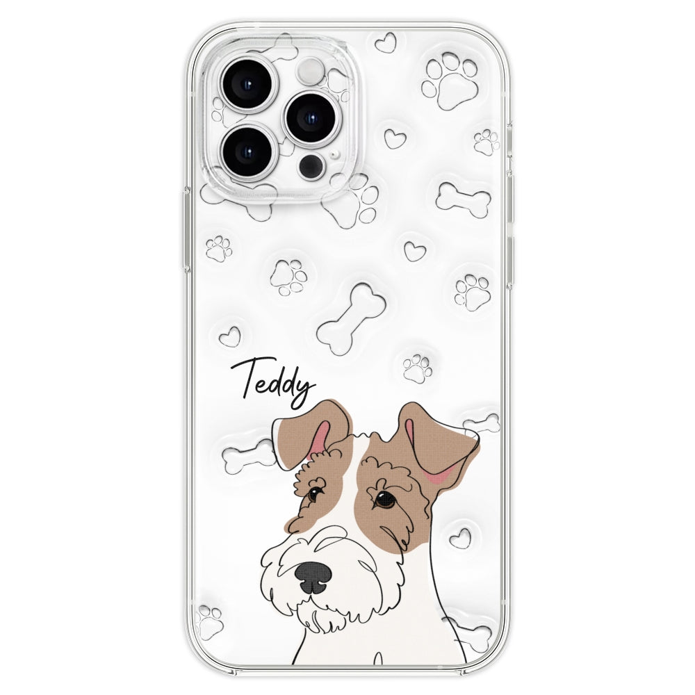 Dog Line - Exclusively Personalized Custom 3D Inflated Effect Phone Case for a Fashionable Look