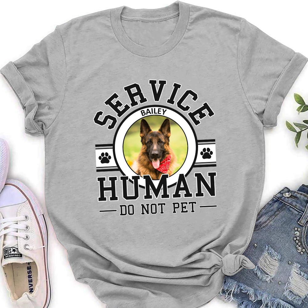 Personalized Custom Service Human Photo Women's T-shirt - Ideal Gift for Pet Lovers
