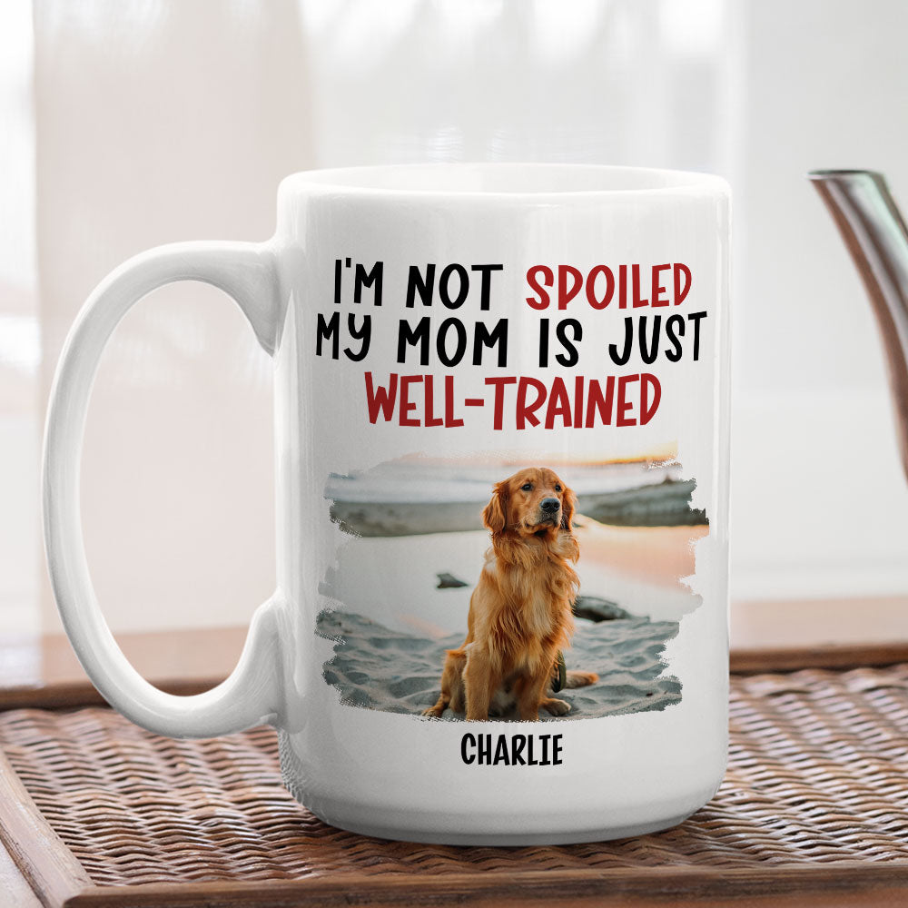Spoiled Dog & Well Trained Dad - Exquisite Personalized Custom Coffee Mug for Pet Lovers