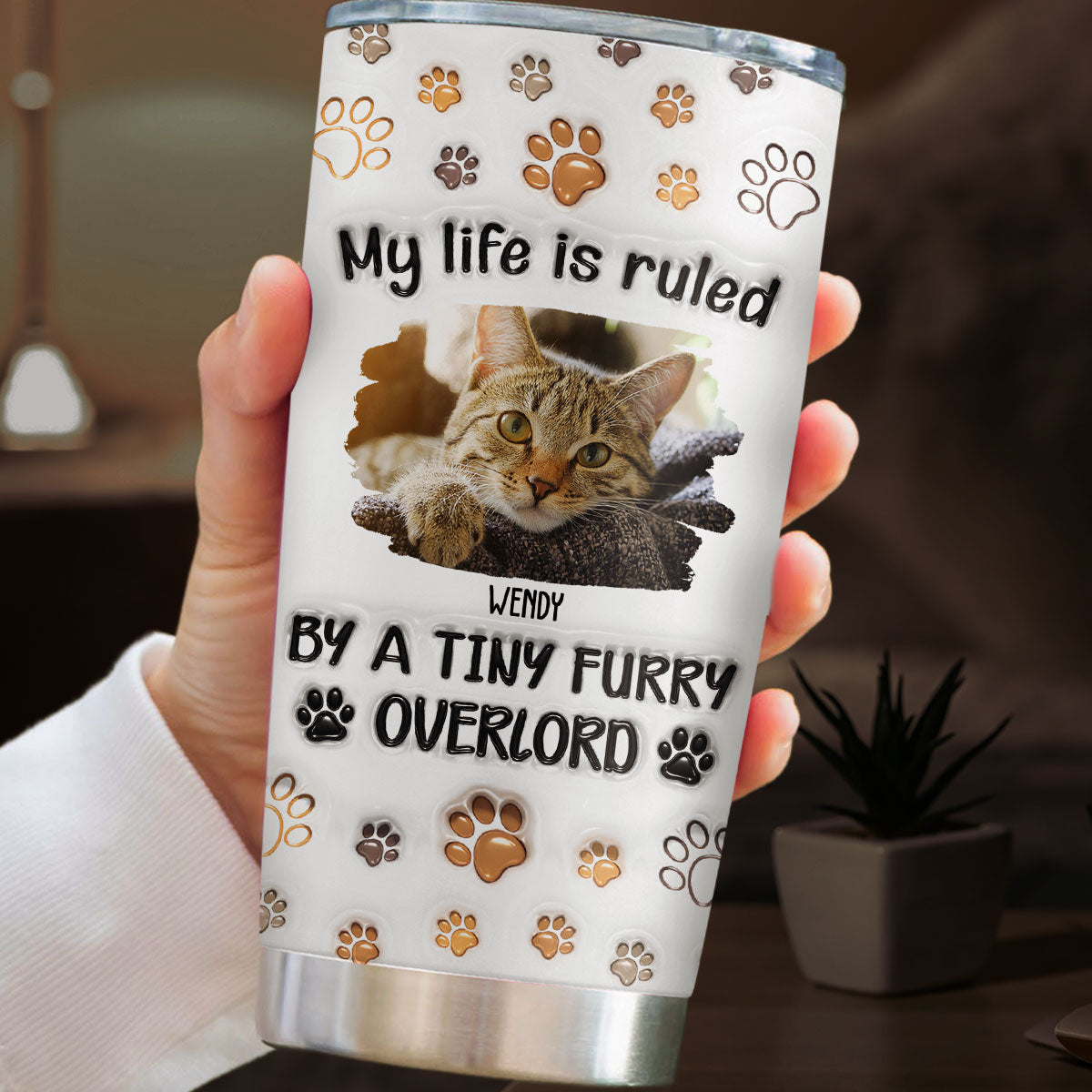 Your Overlords - Personalized Custom 3D Inflated Effect 20oz Stainless Steel Tumbler with Thousands of Cool Designs