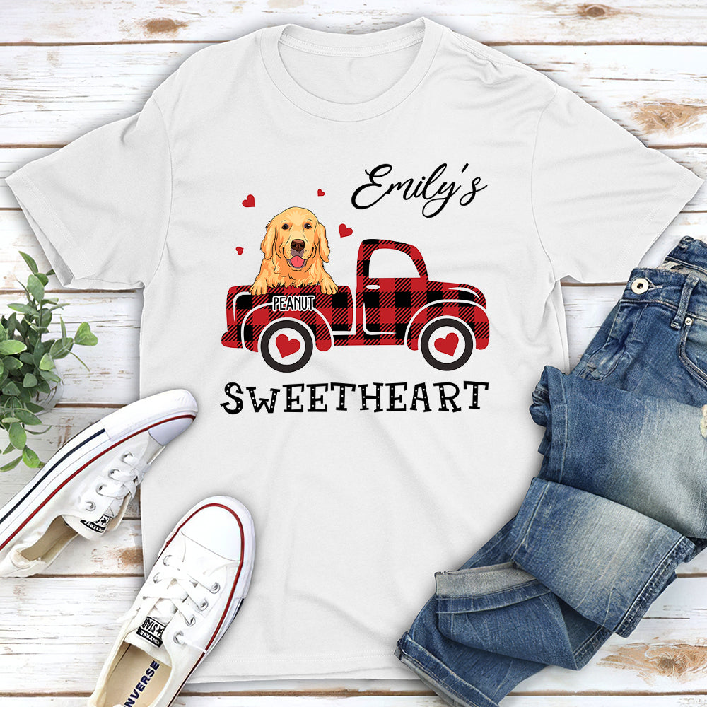 Sweethearts - Personalized Custom Unisex 5.3 oz T-shirt for Pet Lovers