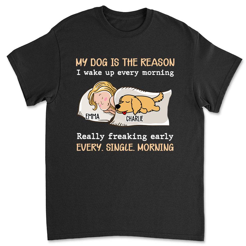 My Pet Is The Reason - Personalized Custom Unisex 5.3 oz T-shirt for Pet Lovers