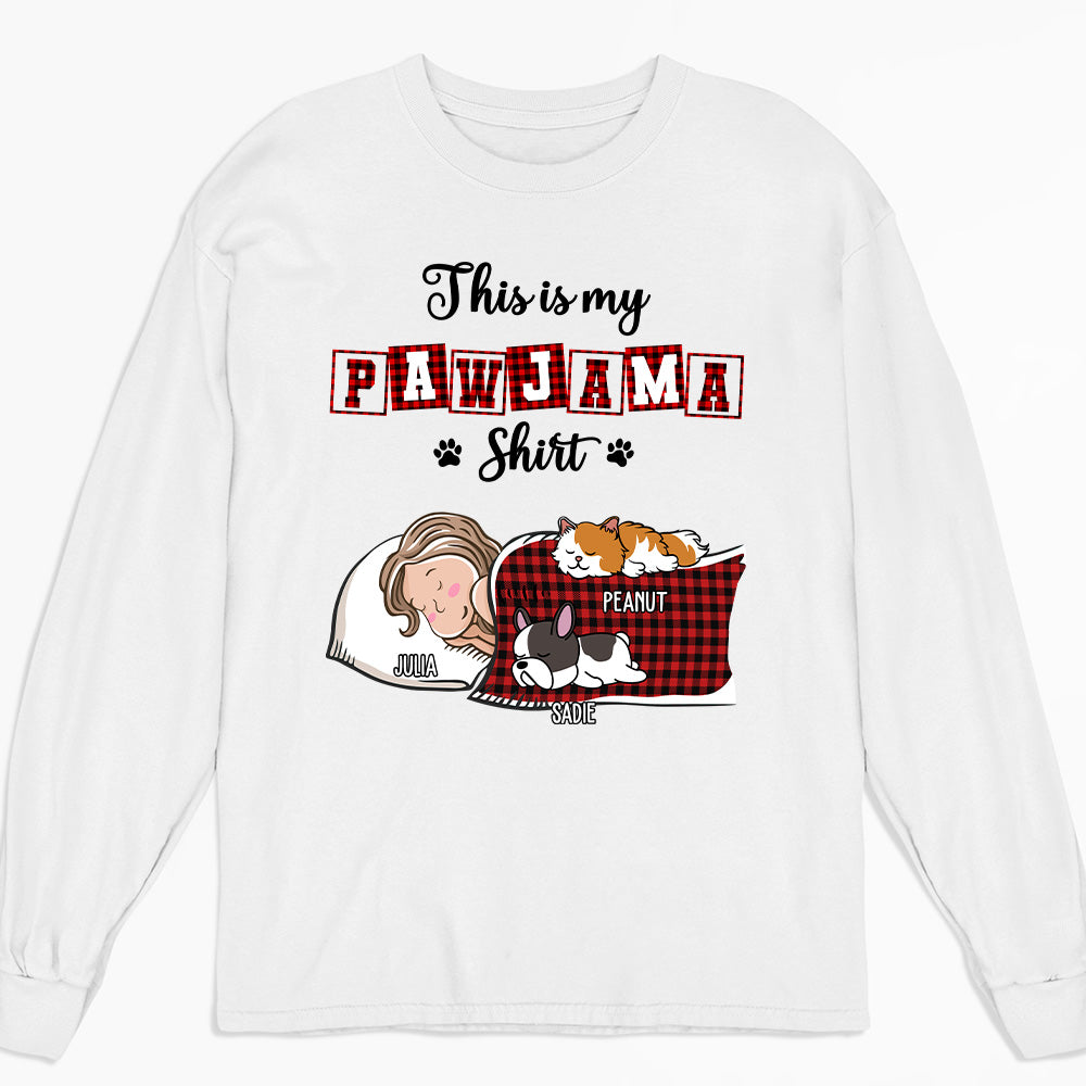 My Sleepshirt Ver Pet 2 - Customizable Personalized Long Sleeve Unisex T-Shirt for Pet Lovers
