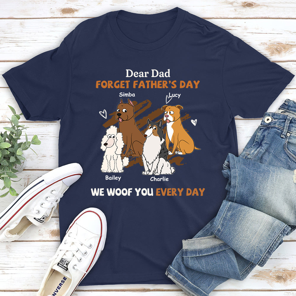 We Woof You Every Day - Personalized Custom Unisex Cotton Blend T-shirt for Pet Lovers