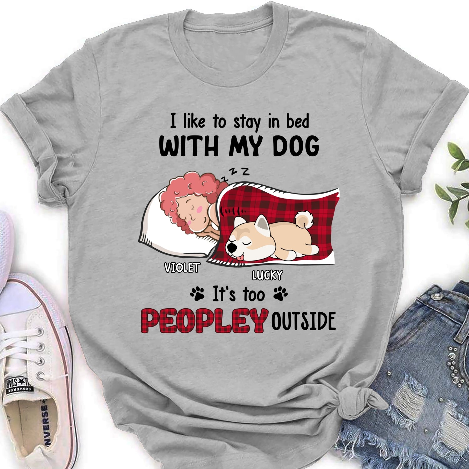 Cozy Bed - Personalized Custom Women's T-shirt for Pet Lovers
