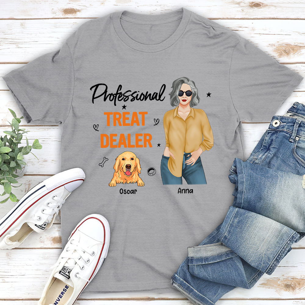 Dog Treat Dealer - Customizable Unisex 5.3 oz Personalized T-shirt for Pet Lovers