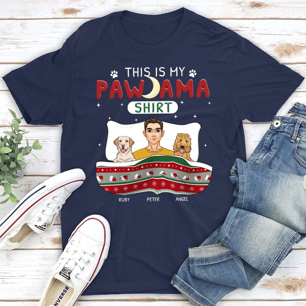 Pawfect Pawjama Personalized Custom Unisex Holiday T-shirt - 5.3 oz, Ideal Gift for Pet Lovers