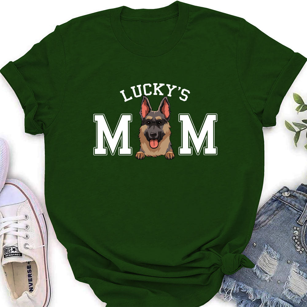 Exquisite Personalized Custom Dog Mom Basic Women's T-shirt - Ideal for Pet Lovers